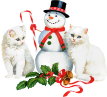 New Year’s kitten clipart