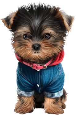 Yorkshire Terrier in clothes
