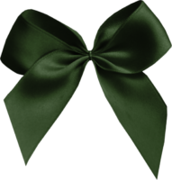 Green satin bow
