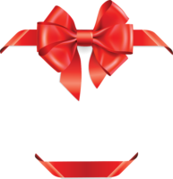 Red ribbon with a bow