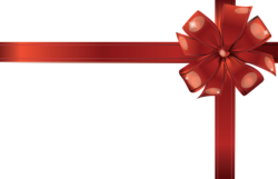 Red ribbon with a bow
