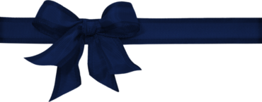 Blue bow with ribbon