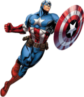 Captain America in full growth