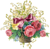 Vintage flowers, painting