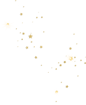 Stars on a transparent background