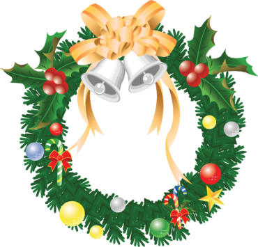Cartoon Christmas wreaths