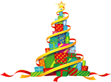 Christmas tree of gifts