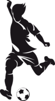 Silhouette of a football player