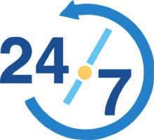 24/7 logo, 24/7 service Customer Service Management, email, blue, company, text