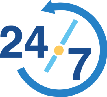 24/7 logo, 24/7 service Customer Service Management, email, blue, company, text
