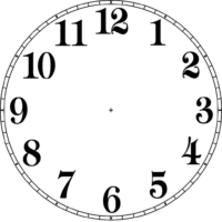 Clock face pattern