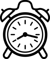 Alarm clock, template, logo