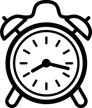 Alarm clock, template, logo