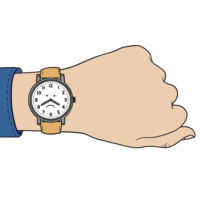 Watch on hand illustration
