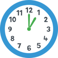 Clock illustration, blue