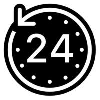 24/7, time, black