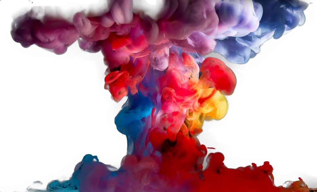 colored smoke transparent background