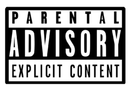 Parental Advisory Logo Sticker Label, Parental Advisory, Parental Advisory Explicit Content text overlay, television, text, black png