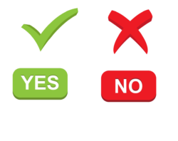 Yes or no illustration, Check mark Icon design Icon, Right and wrong, text, logo, desktop