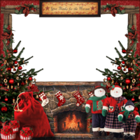 New Year’s frame fireplace