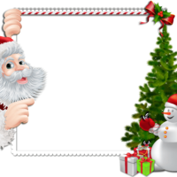 Frame, Christmas, Santa Claus