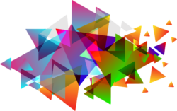 Multicolored geometric shapes