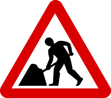 Man working sign, Traffic sign Men at Work Roadworks, Traffic Signs, angle, text, triangle