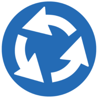 Priority signs Roundabout Traffic sign Mandatory sign, Traffic Signs, driving, trademark