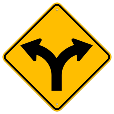 Road Traffic sign Fork, street sign, angle, triangle, transport