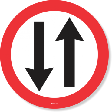 Traffic sign Warning sign Road Two-way street, road, text, trademark, warning Sign