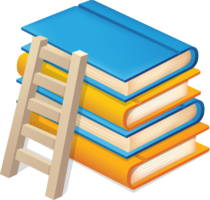 A stack of clipart books