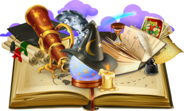 A wizard with a book