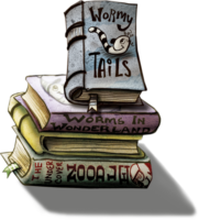 Stack of books art