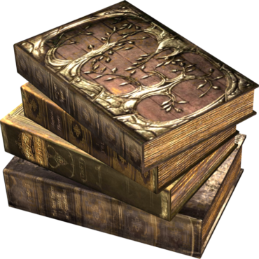 A stack of magic books