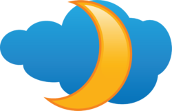 Clipart moon clouds