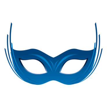 The mask is blue