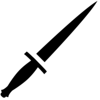 Silhouette of a dagger