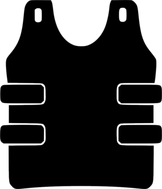 Bulletproof vest silhouette