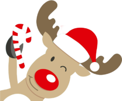 Deer in a New Year’s hat
