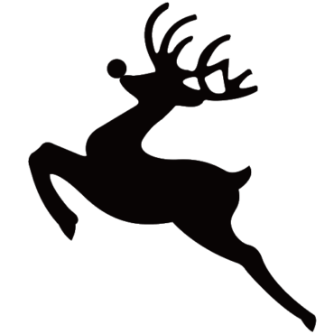 Silhouette of a deer, Christmas