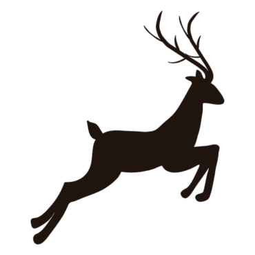 Silhouette of a Christmas deer