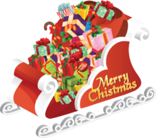 New Year’s sleigh with gifts