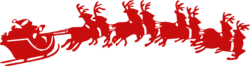 Santa’s Reindeer silhouette