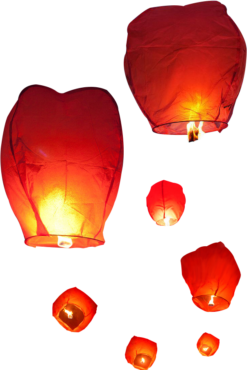 Lanterns in the sky