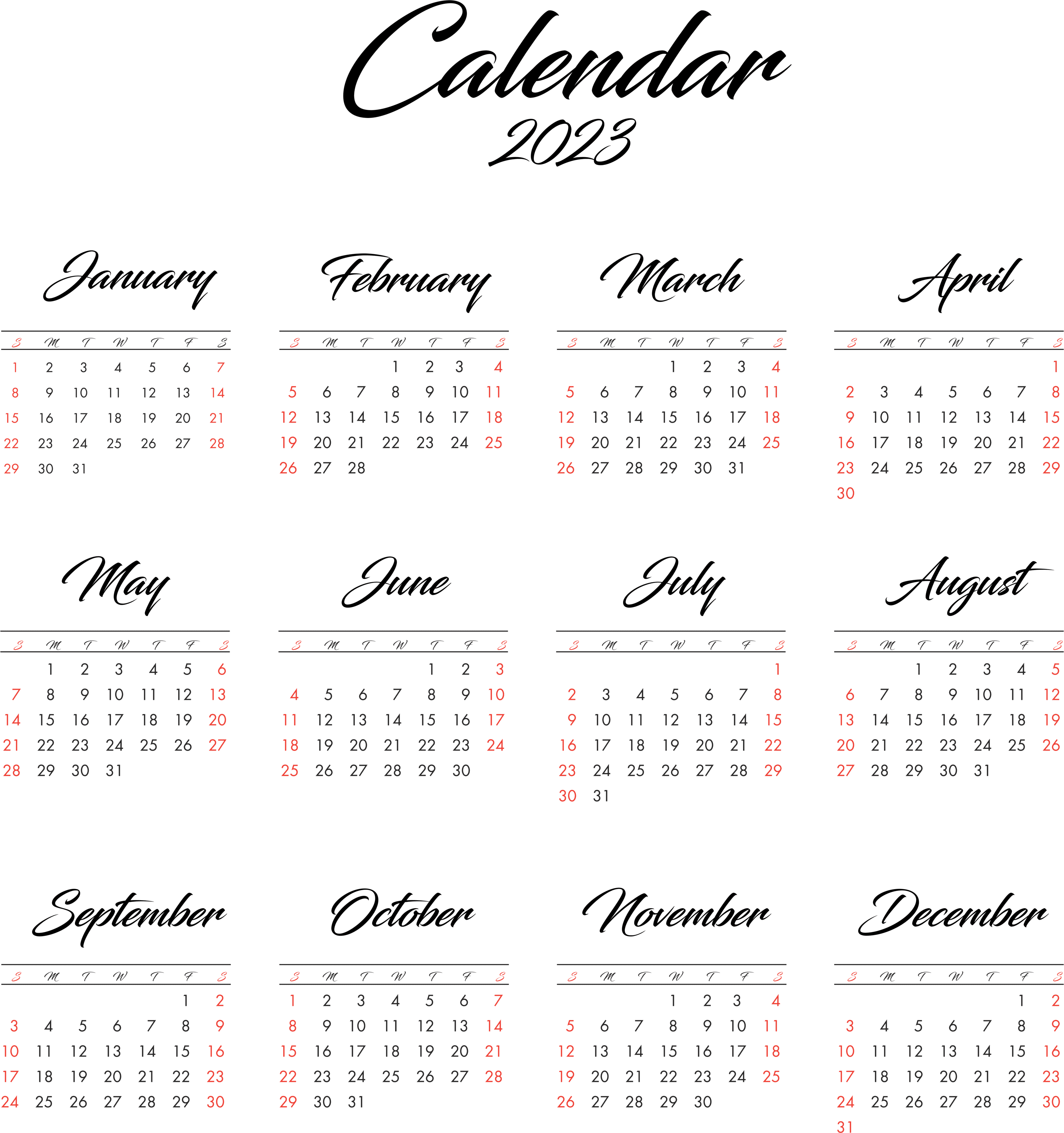 Download PNG Beautiful calendar 2023 - Free Transparent PNG
