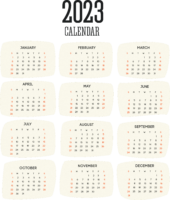 Calendar design 2023