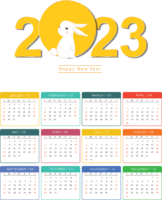 2023, calendar, rabbit