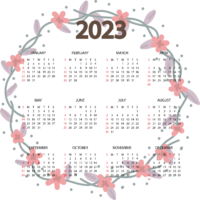 Calendar grid 22023
