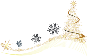 Christmas tree, snowflakes, beautiful