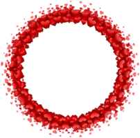 Round frame with hearts